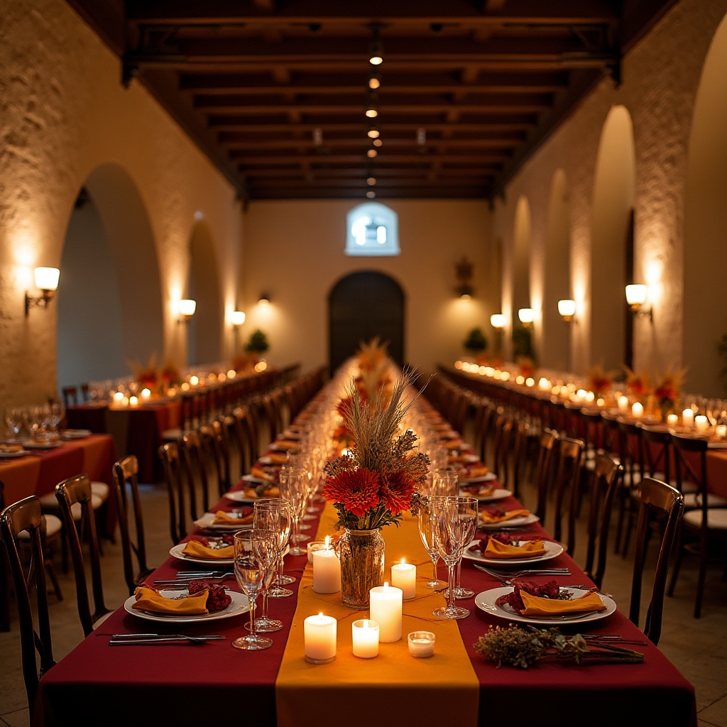 Egri rendezvényterem díszítve Vsky Meadow dekorációval